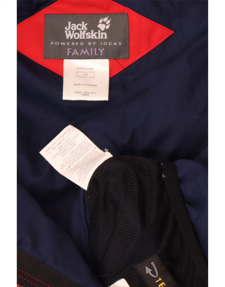 Giacca a vento da ragazzo Jack Wolfskin 11-12 anni Poliestere color block rosso