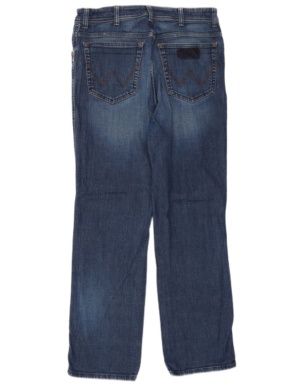 Jeans dritti da uomo WRANGLER W32 L31 cotone blu