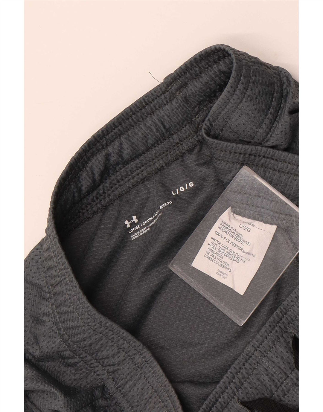 Pantaloncini sportivi da uomo Under Armour grandi in poliestere grigio