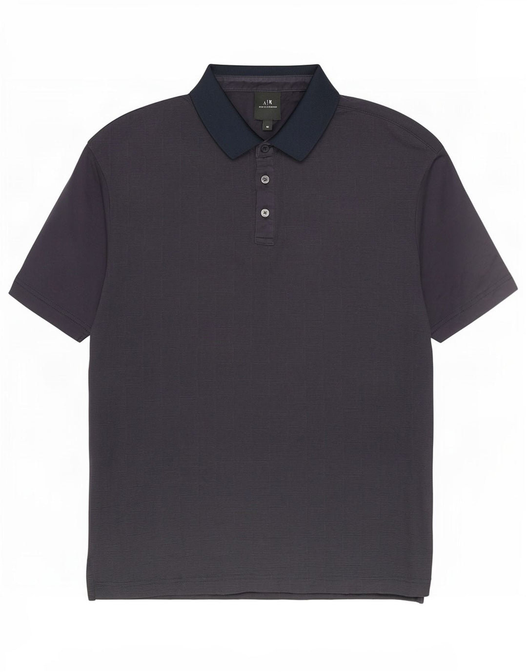 Polo da uomo Armani Exchange in cotone geometrico blu navy medio