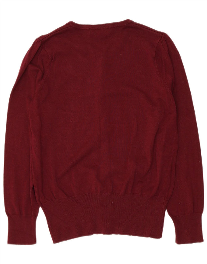 Maglione cardigan da donna Marks & Spencer UK 12 Viscosa marrone medio medio