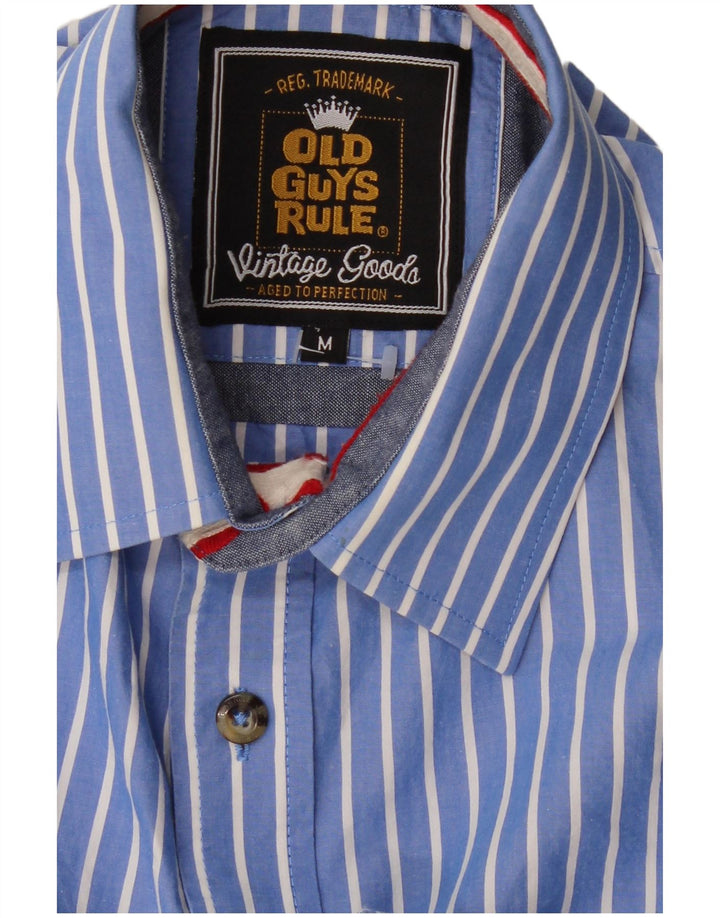 Camicia da uomo VINTAGE a righe blu medio
