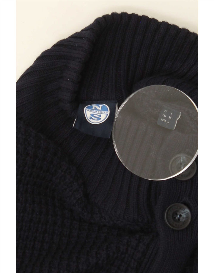 Maglione cardigan da uomo North Sails in cotone blu navy medio