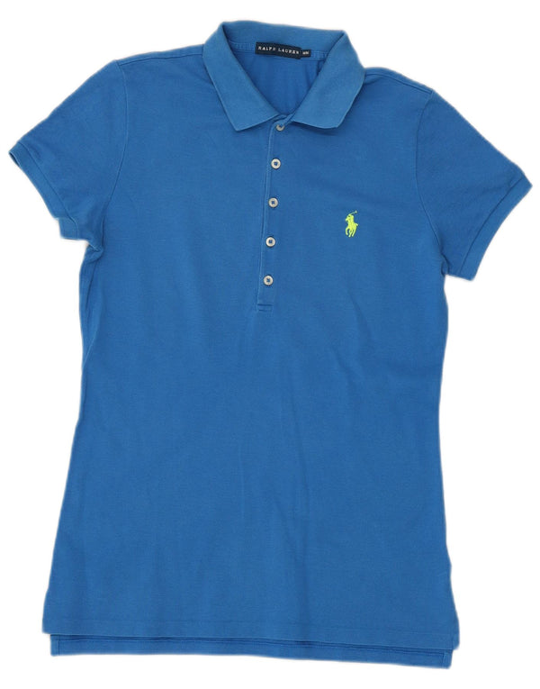 Polo da donna RALPH LAUREN UK 12 cotone blu medio