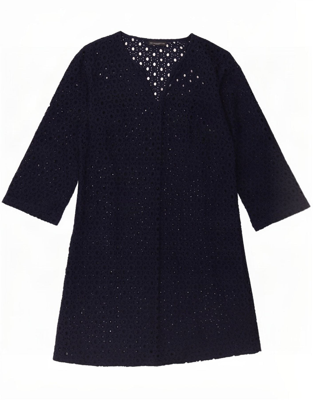 Abito basic da donna con maniche a 3/4 da spiaggia The White Company UK 10 piccolo blu navy