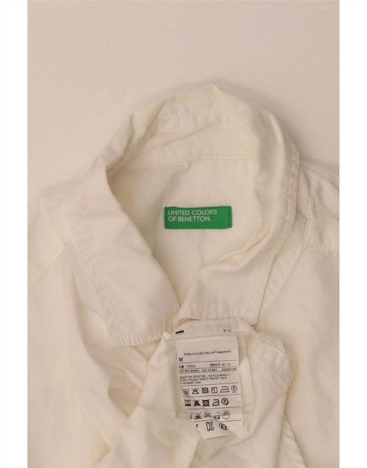 Camicia Benetton Uomo Cotone Medio Bianco