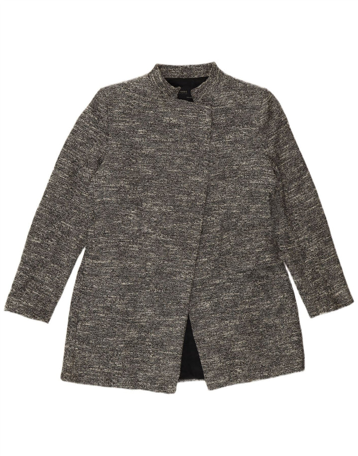 Cappotto Zara da donna UK 18 XL cotone chiazzato grigio