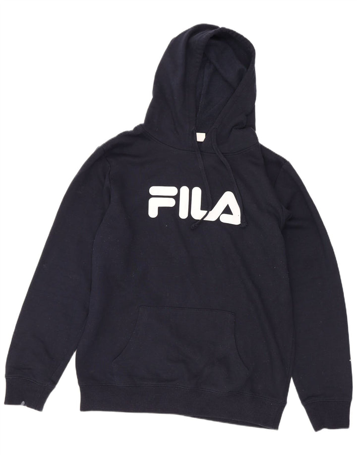 Felpa con cappuccio grafica da bambino Fila 13-14 anni in poliestere blu navy
