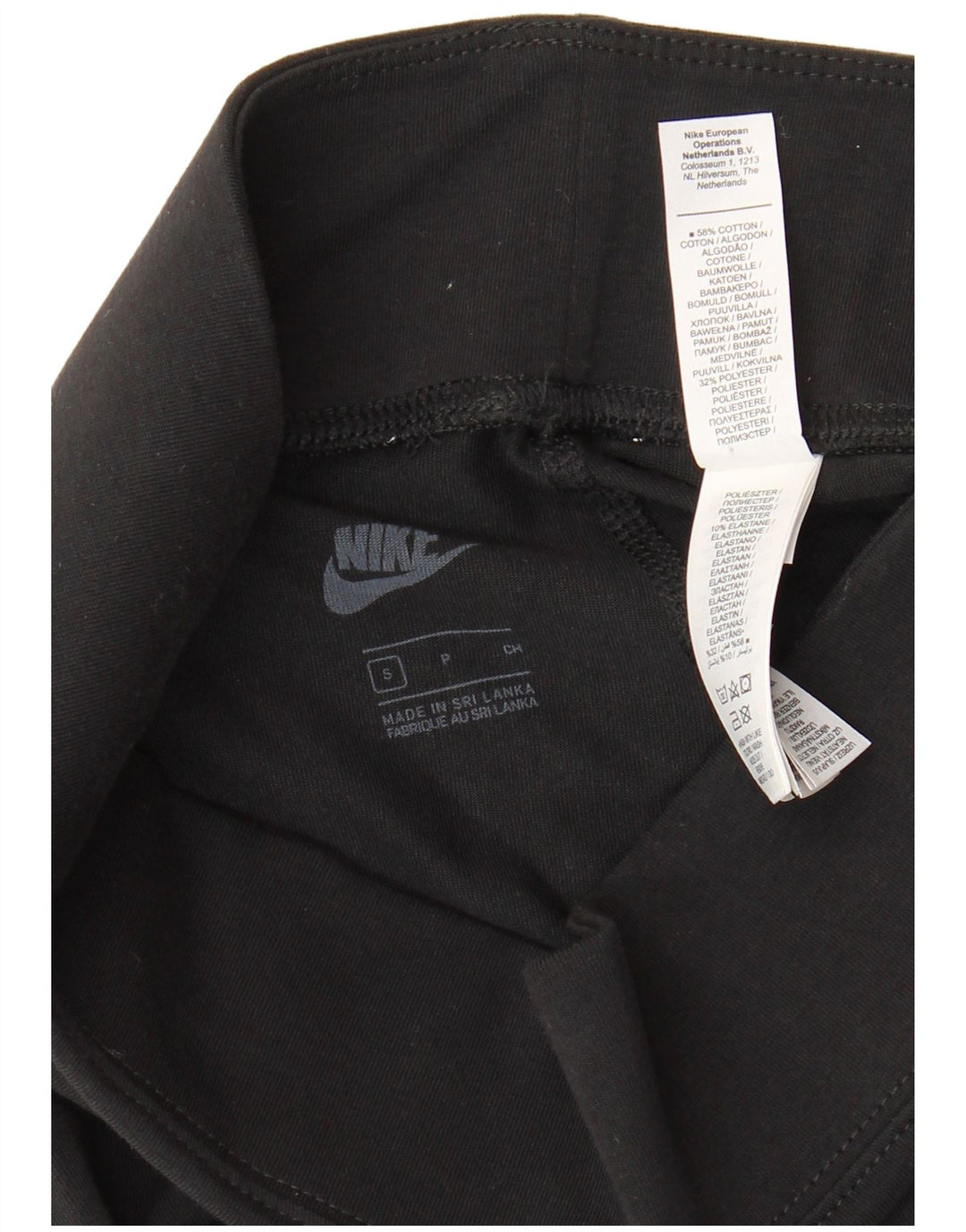 Leggings grafici da donna Nike UK 8 piccoli in cotone nero