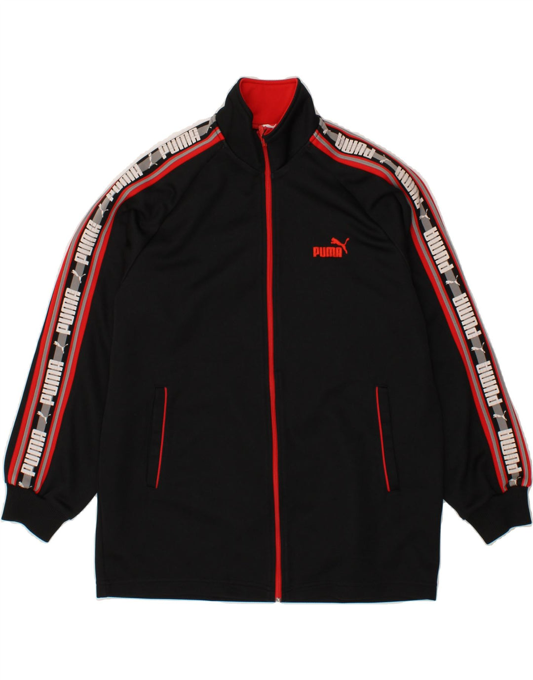 PUMA Boys Graphic Tracksuit Top Jacket 15-16 Years Black Vintage Puma and Second-Hand Puma from Messina Hembry 