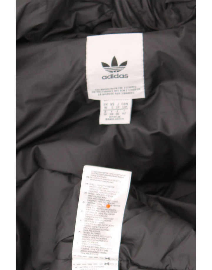 Giacca imbottita con cappuccio da donna Adidas UK 10 Small poliestere nero