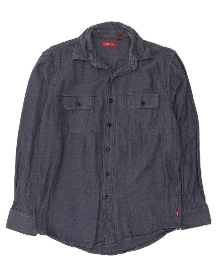 IZOD Mens Shirt Medium Navy Blue Pinstripe Cotton Vintage Izod and Second-Hand Izod from Messina Hembry 