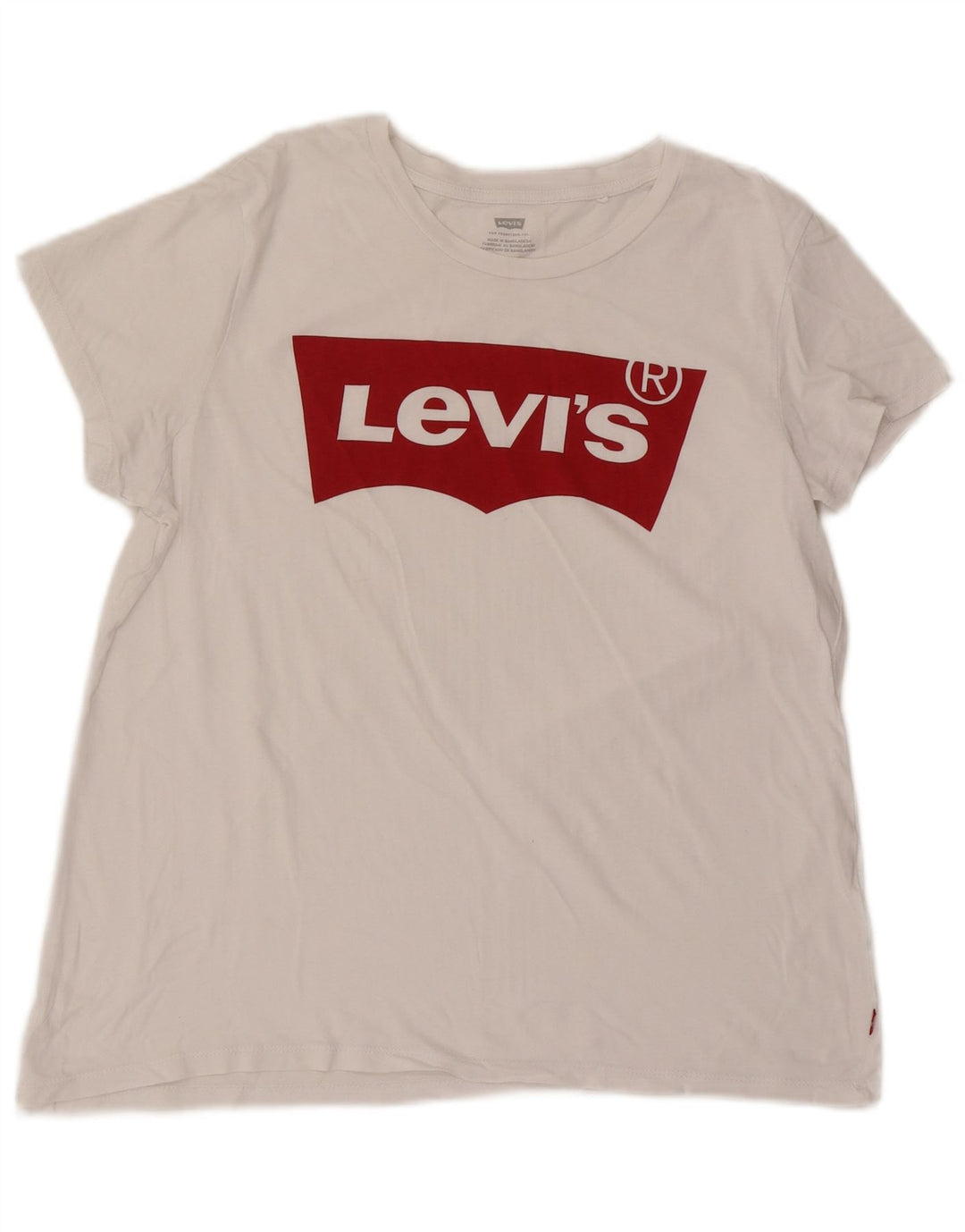 T-shirt grafica da donna Levi's Top UK 16 grande bianca