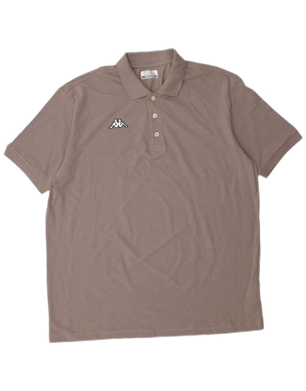 Polo da uomo KAPPA 3XL in cotone grigio