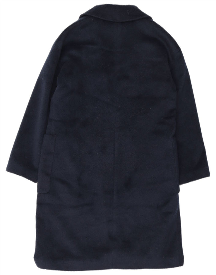 Cappotto da donna Marks & Spencer UK 12 medio blu navy in poliestere
