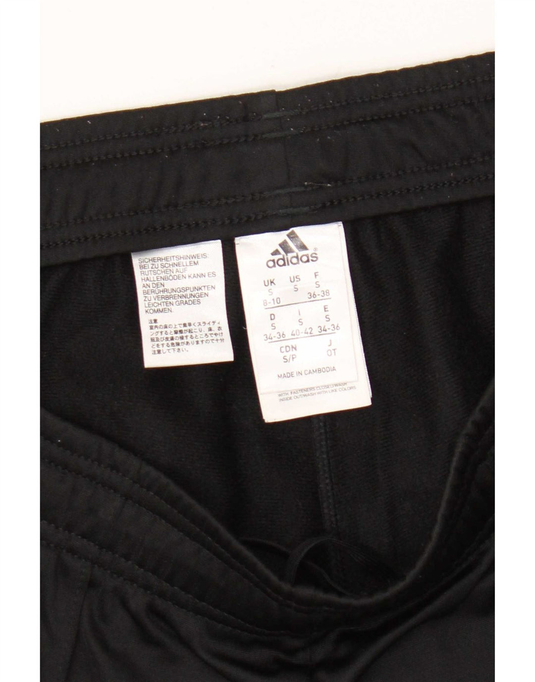 Pantaloni da tuta da donna Adidas UK 8/10 Small Nero Poliestere