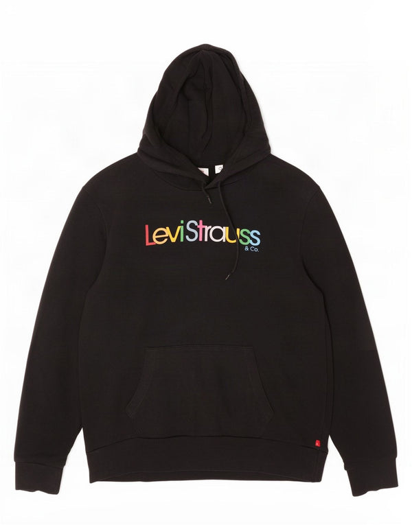 Maglione con cappuccio grafico da uomo Levi's in cotone nero medio