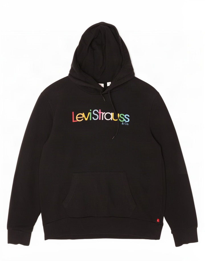 Maglione con cappuccio grafico da uomo Levi's in cotone nero medio