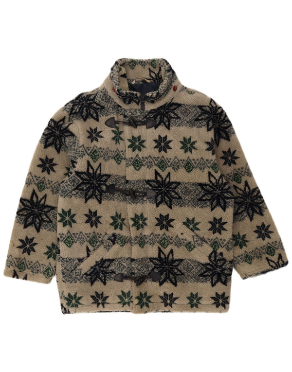 Giacca a vento in pile da uomo Astrolabio UK 38 Beige medio geometrico