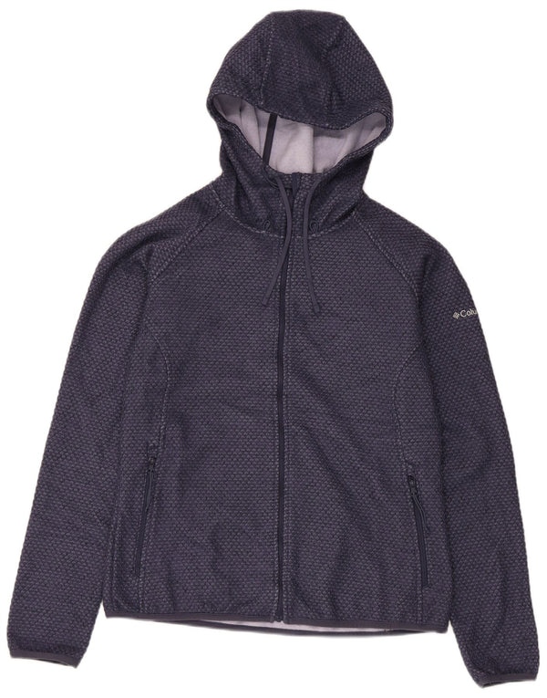 Felpa con cappuccio e zip da donna Columbia UK 14 Medium Blu Navy Poliestere Sport