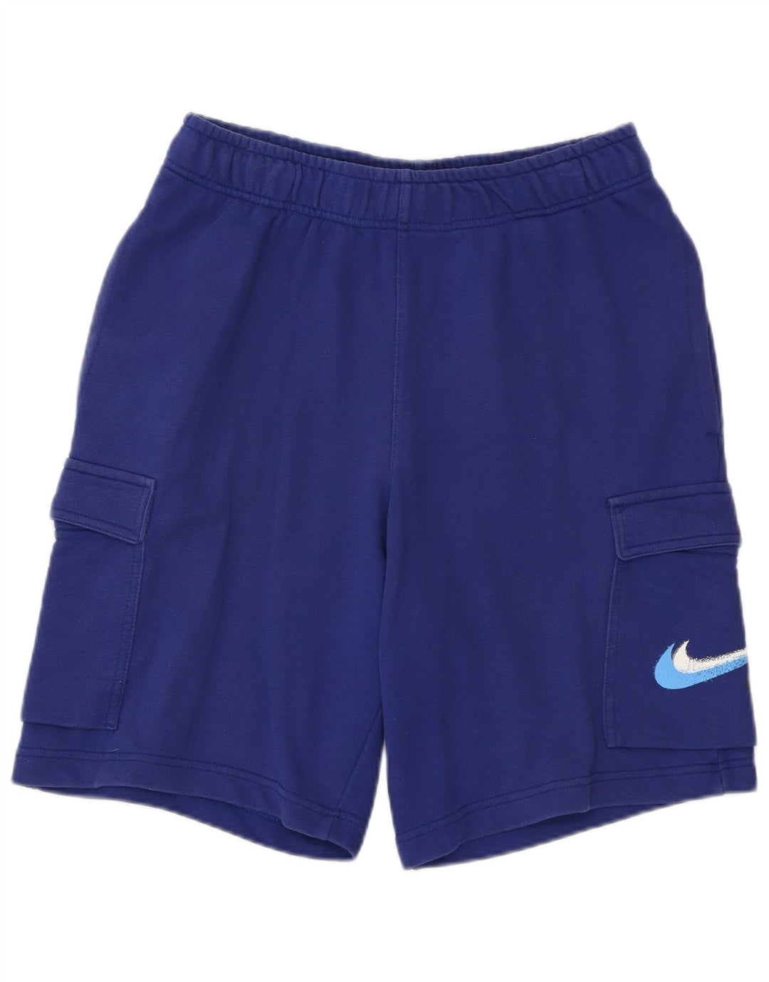 Pantaloncini sportivi con grafica da uomo NIKE piccoli in cotone blu
