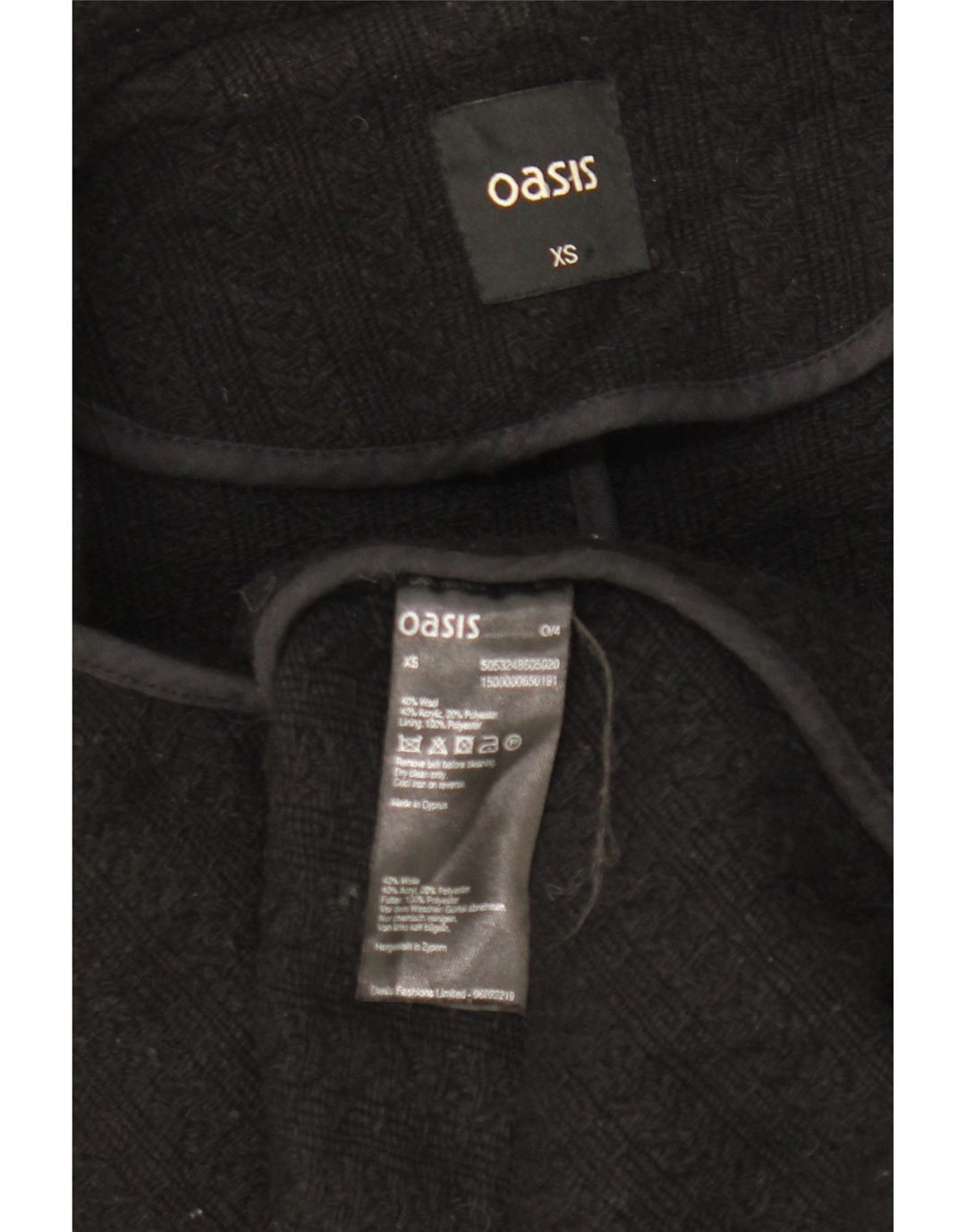 Soprabito da donna Oasis UK 6 XS lana nera