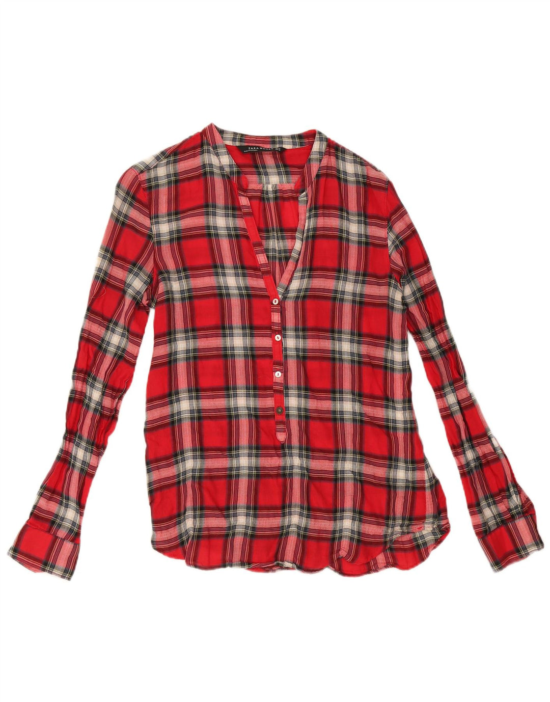 Maglia pullover da donna Zara UK 6 XS cotone a quadri rossi