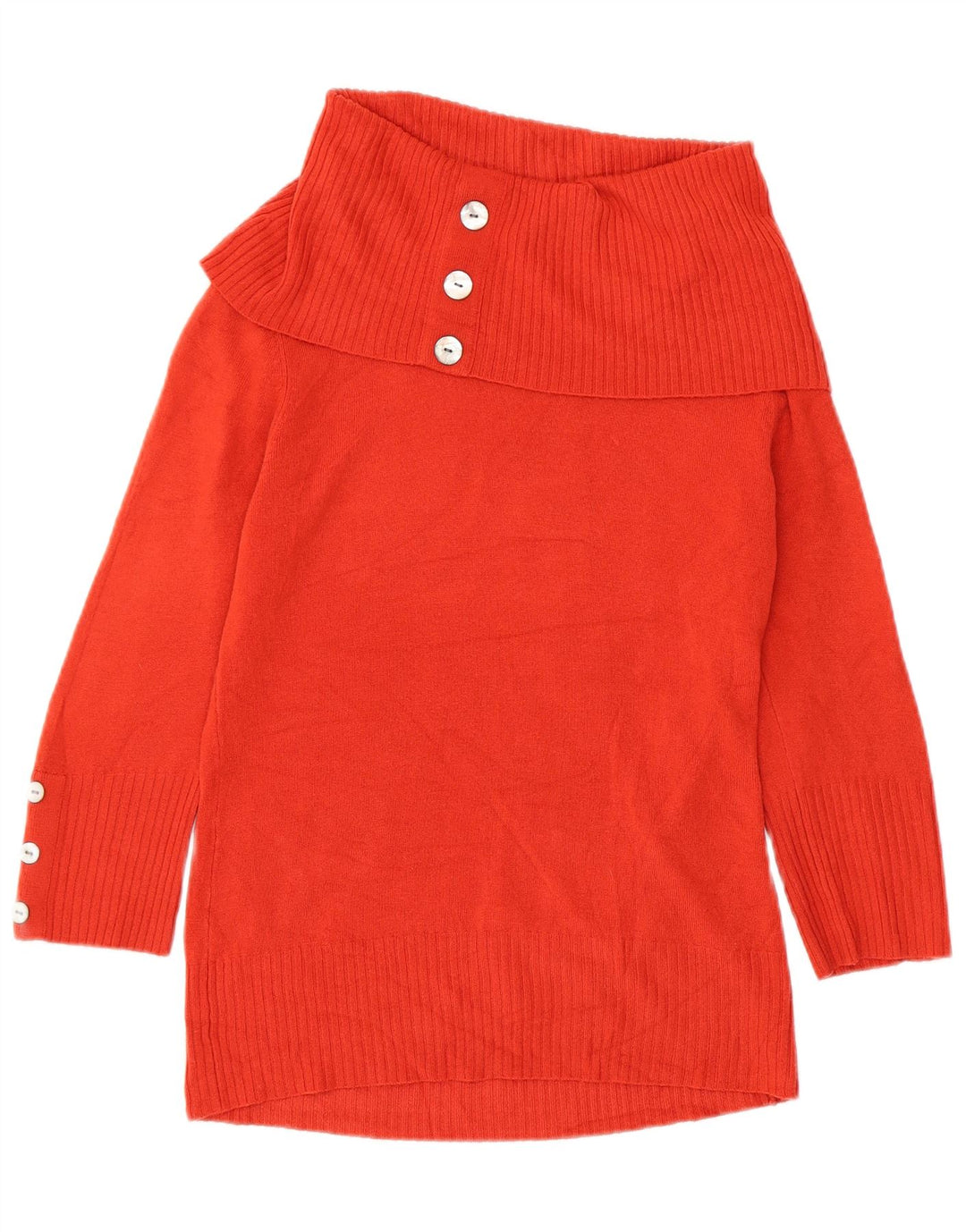 Maglione maglione a collo alto da donna Per Una UK 14 Acrilico arancione medio