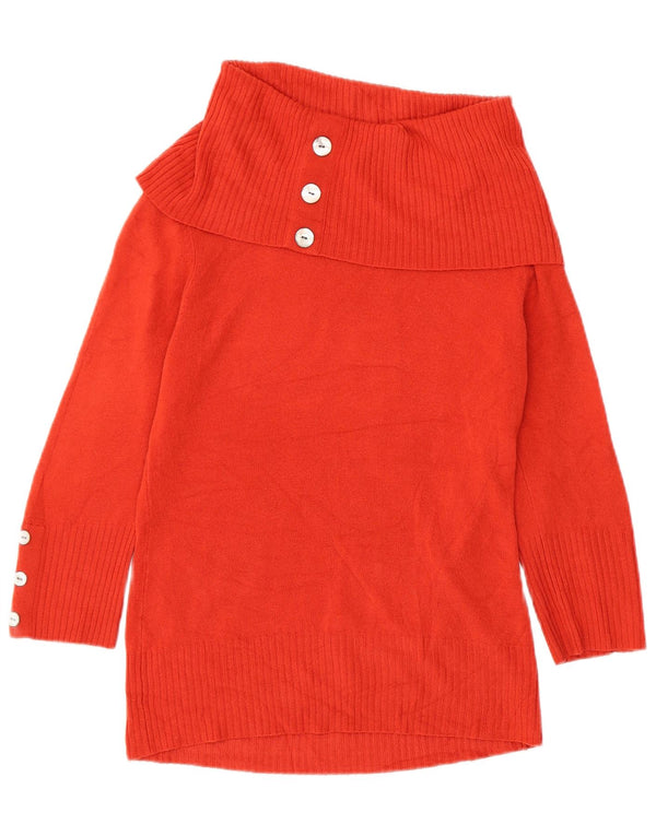 Maglione maglione a collo alto da donna Per Una UK 14 Acrilico arancione medio