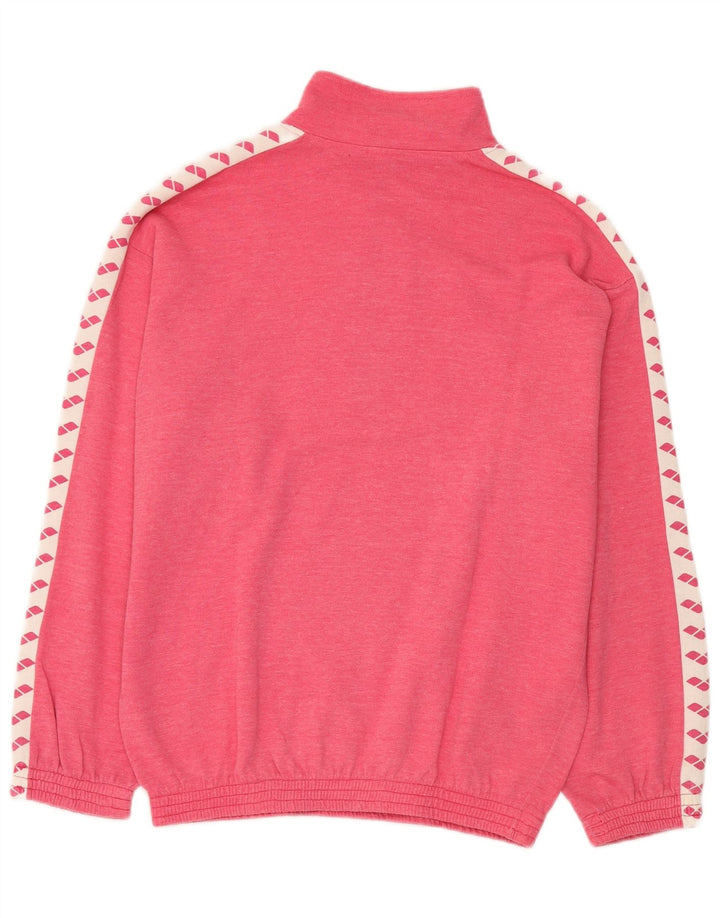 Tuta intera da uomo con grafica Arena, cotone color block rosa medio