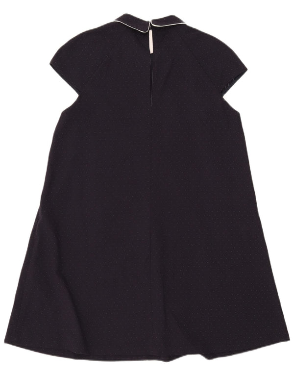 Abito a trapezio da donna Zara UK 14 Grande poliestere maculato blu navy