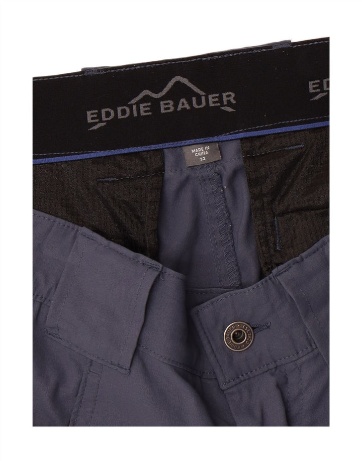 EDDIE BAUER Mens Cargo Shorts W32 Medium Blue Nylon Vintage Eddie Bauer and Second-Hand Eddie Bauer from Messina Hembry 