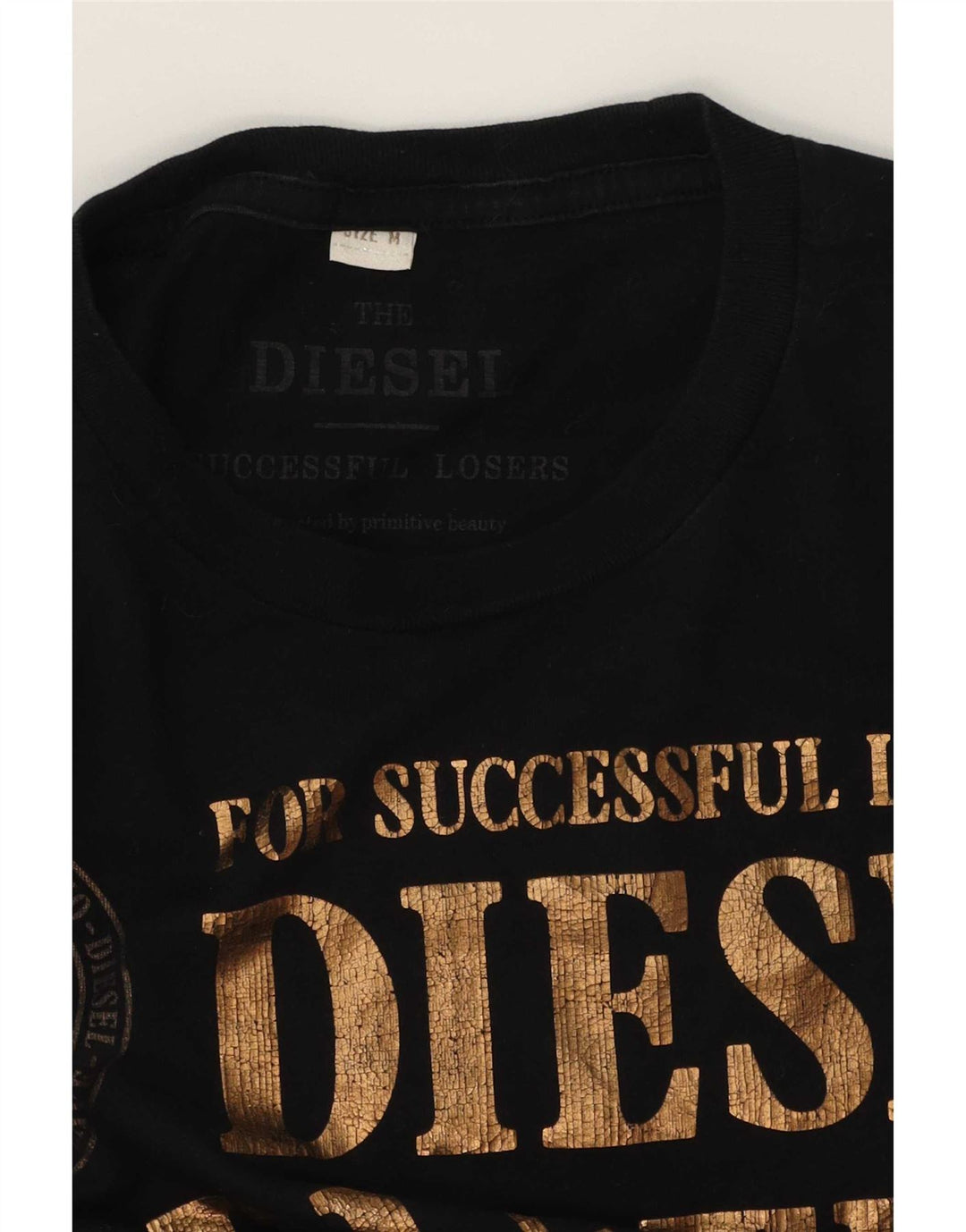 T-shirt grafica da uomo Diesel Top nera media