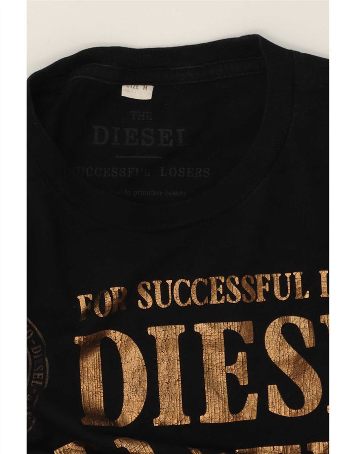 T-shirt grafica da uomo Diesel Top nera media