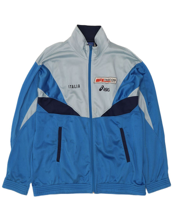 Giacca da tuta grafica ASICS Italia da uomo IT 54 XL Blu Colourblock