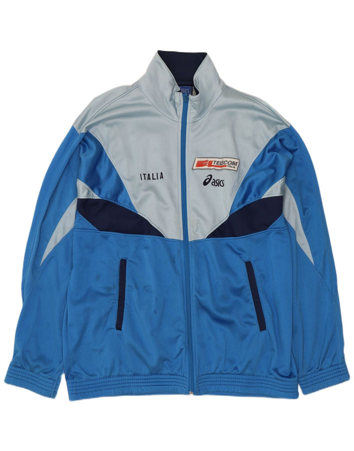 Giacca da tuta grafica ASICS Italia da uomo IT 54 XL Blu Colourblock