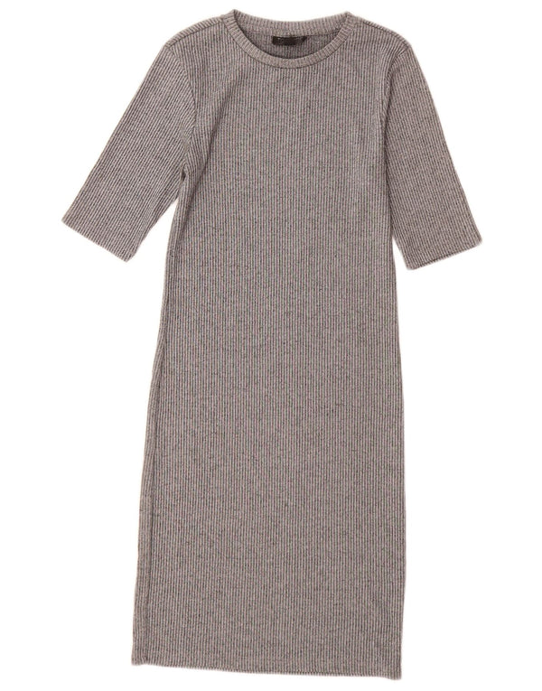 Topshop Abito maglione da donna a maniche corte UK 10 Piccolo grigio chiazzato