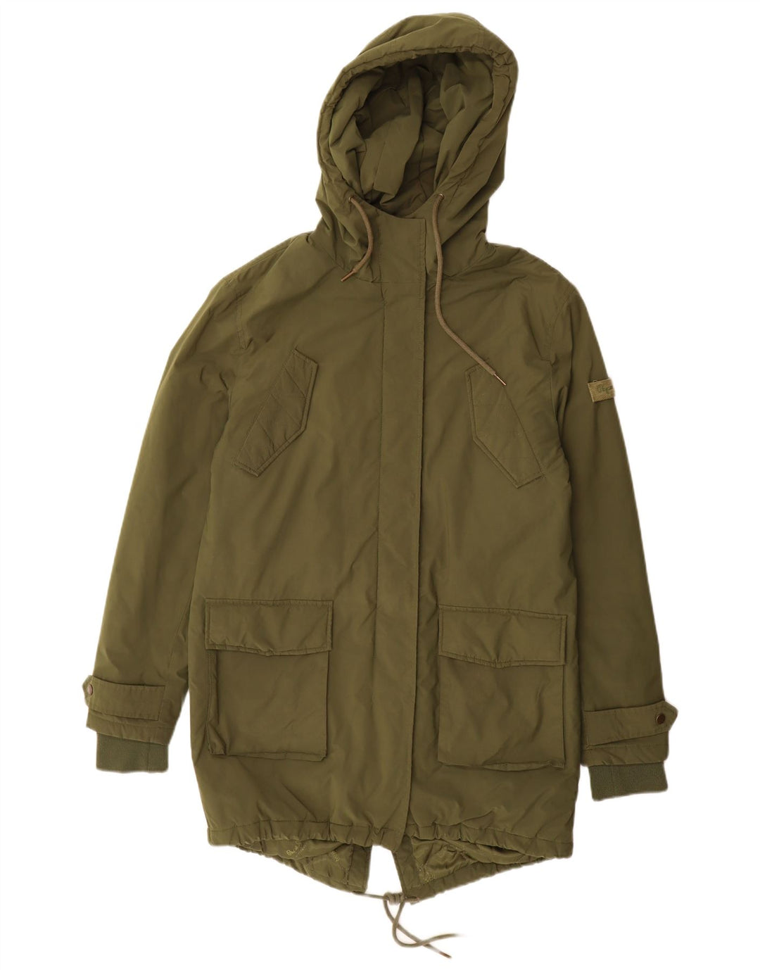 Giacca parka con cappuccio da donna PEPE Jeans UK 14 medio cachi