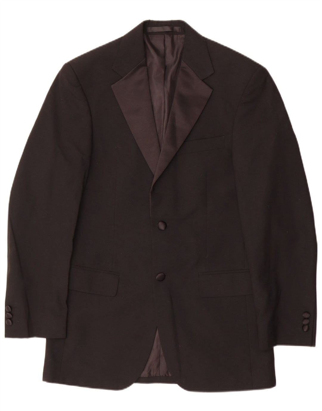 Giacca blazer a 2 bottoni da uomo Marks & Spencer UK 34 piccola poliestere nero