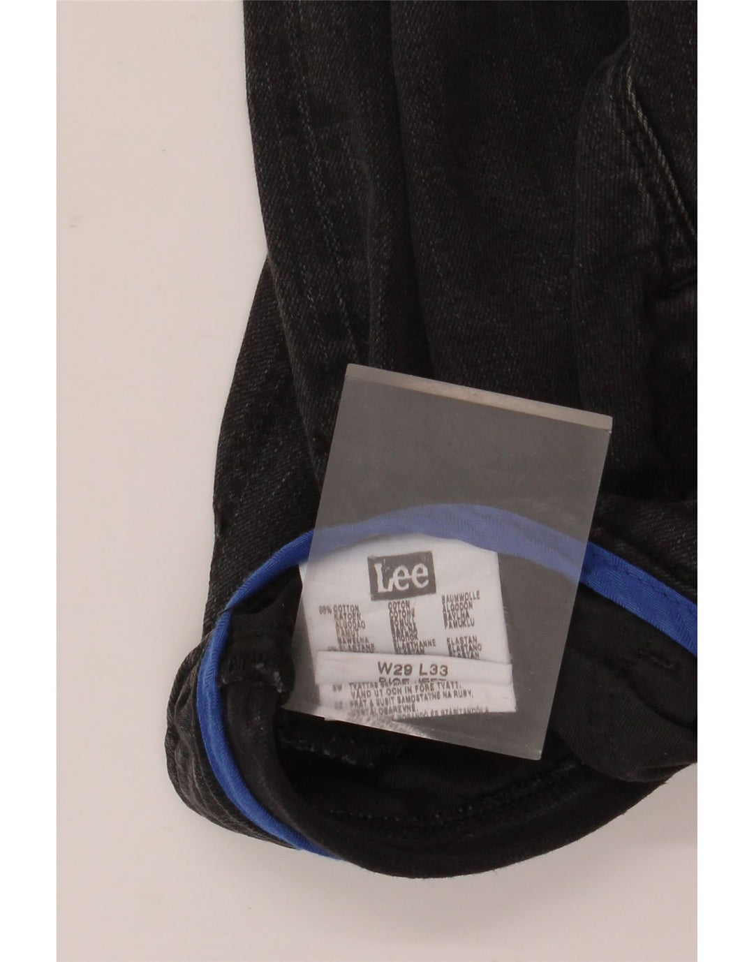 Jeans dritti da donna Lee W29 L30 cotone nero