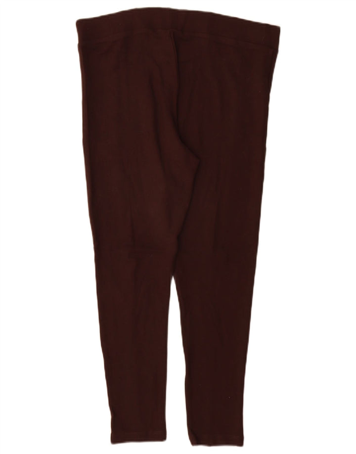 Leggings corti da donna Marks & Spencer UK 12 Viscosa marrone medio