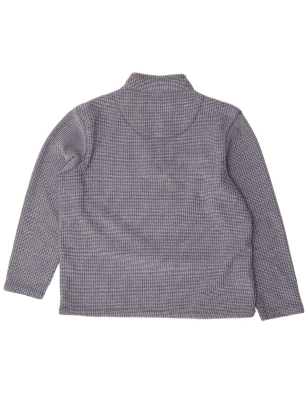 Maglione in pile da uomo con collo con zip Weird Fish 2XL Poliestere a quadri blu