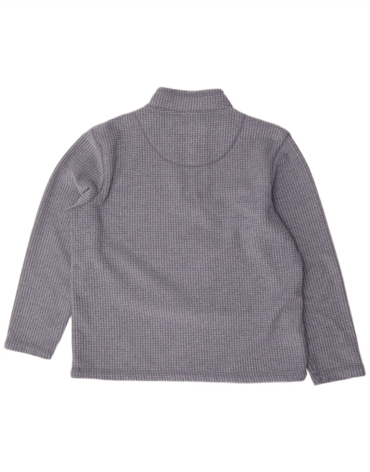 Maglione in pile da uomo con collo con zip Weird Fish 2XL Poliestere a quadri blu