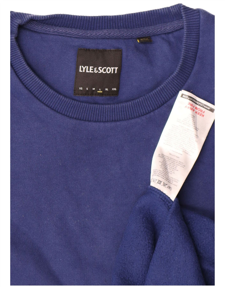 Lyle & Scott Felpa da uomo Maglione grande cotone blu