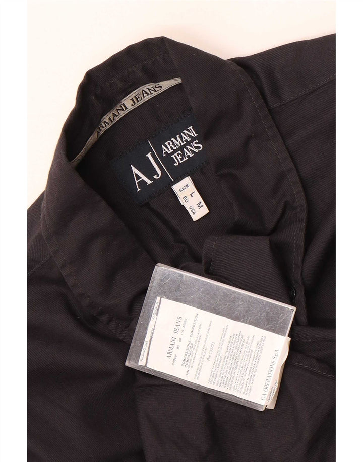 Camicia Armani Jeans Uomo Grande Nera