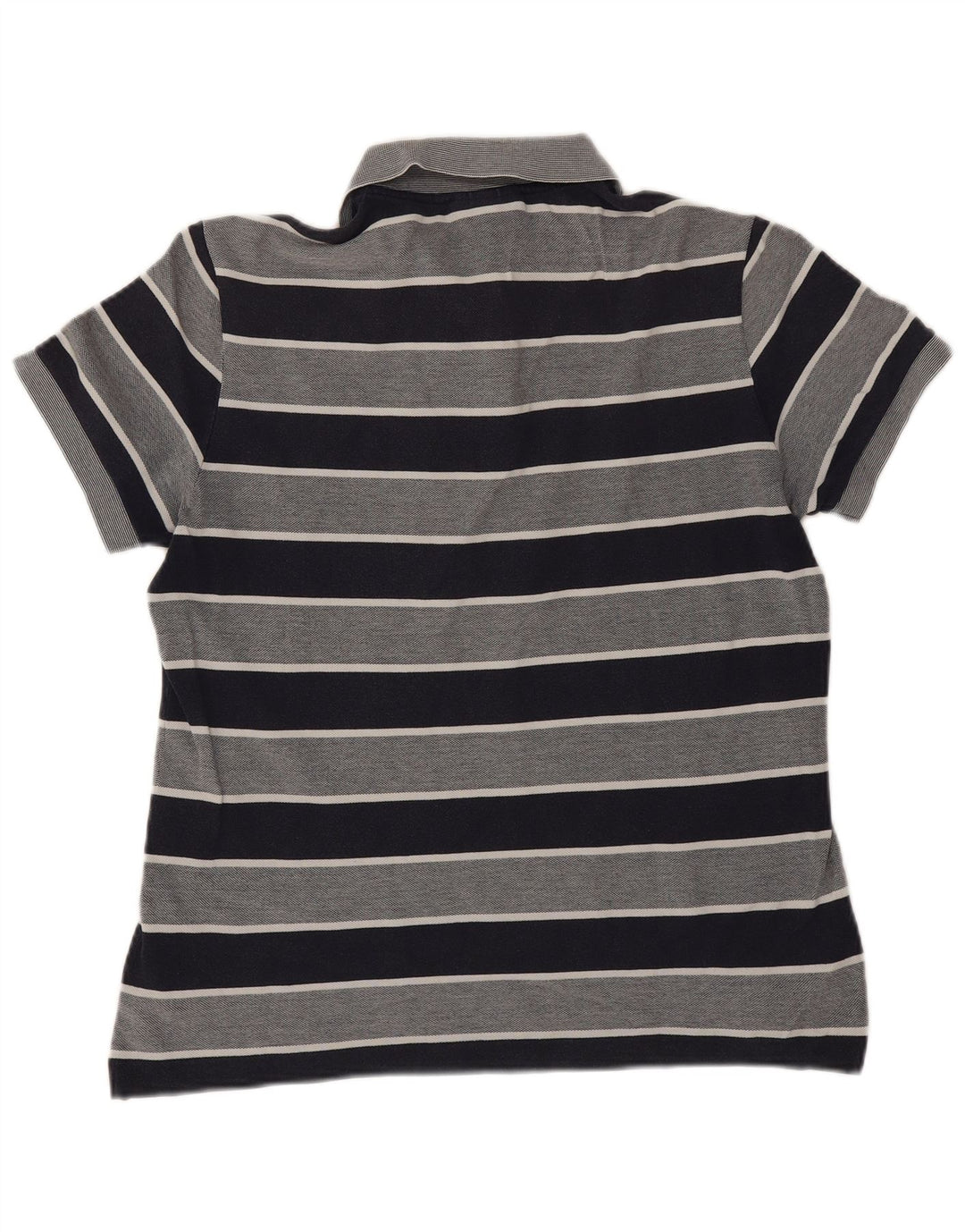 Polo Lacoste da uomo vestibilità regolare taglia 4 cotone a righe medie blu navy