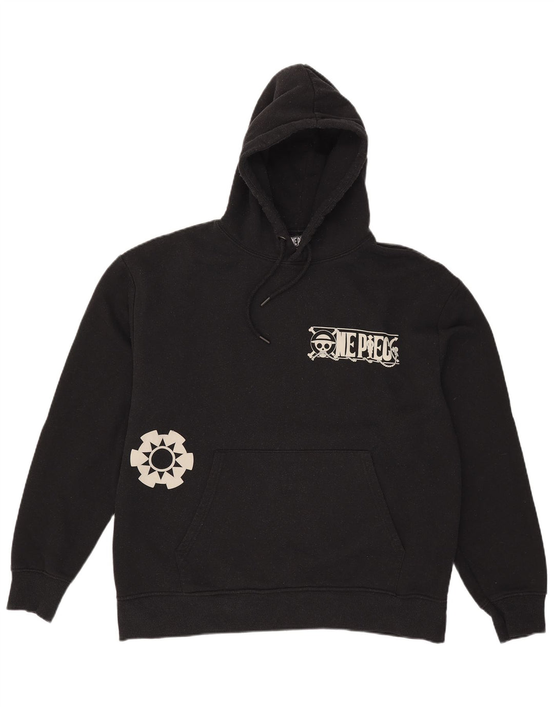 Pull & Bear Felpa con cappuccio grafica da uomo XL Poliestere nero