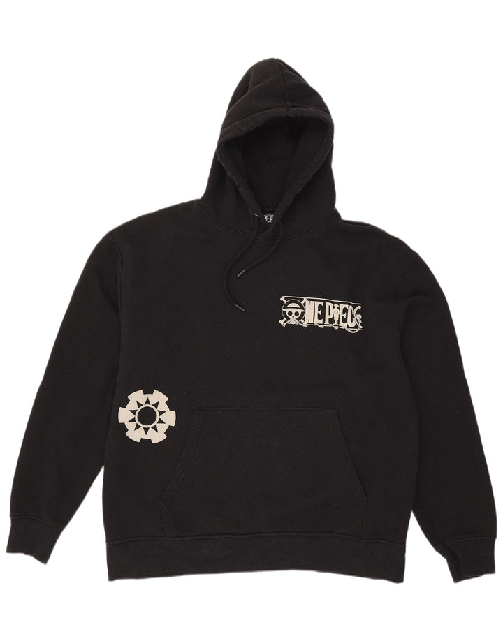 Pull & Bear Felpa con cappuccio grafica da uomo XL Poliestere nero