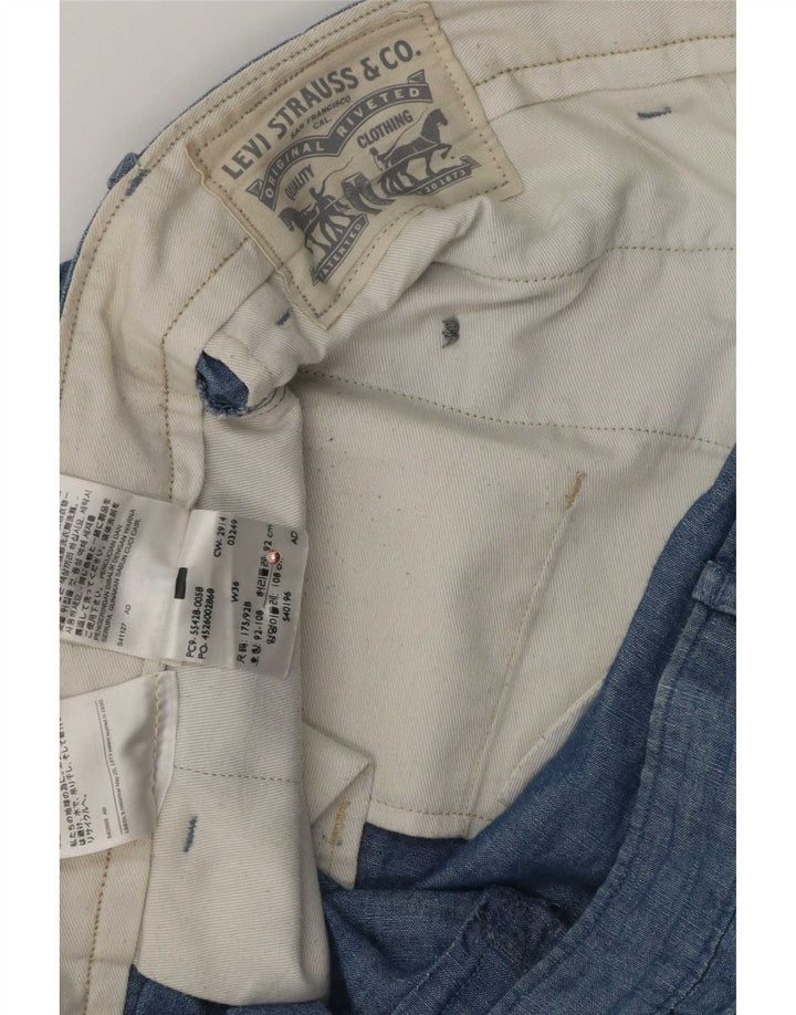 Pantaloncini chino da uomo Levi's W36 grandi in cotone blu