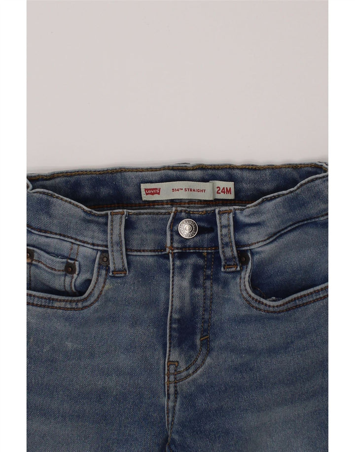 LEVI'S Jeans dritti 514 maschietti per neonati 18-24 mesi W20 L13 cotone blu
